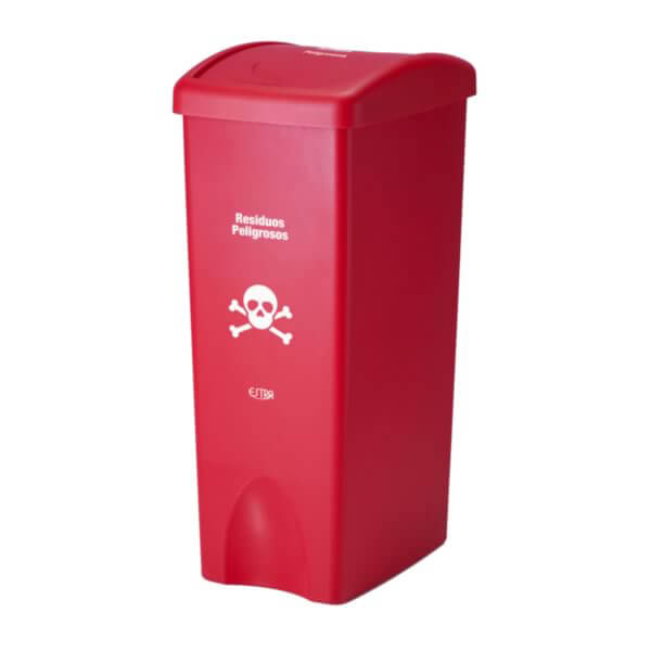 contenedor rojo residuos peligrosos