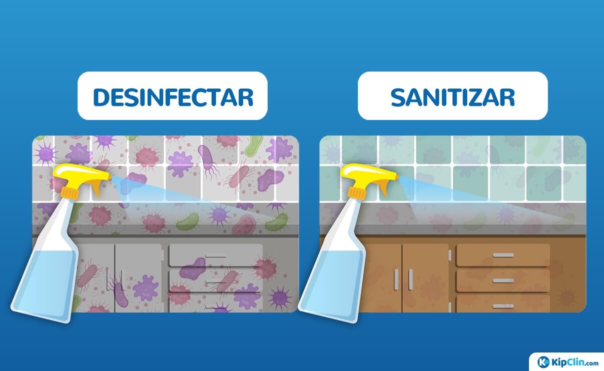 desinfectar sanitizar