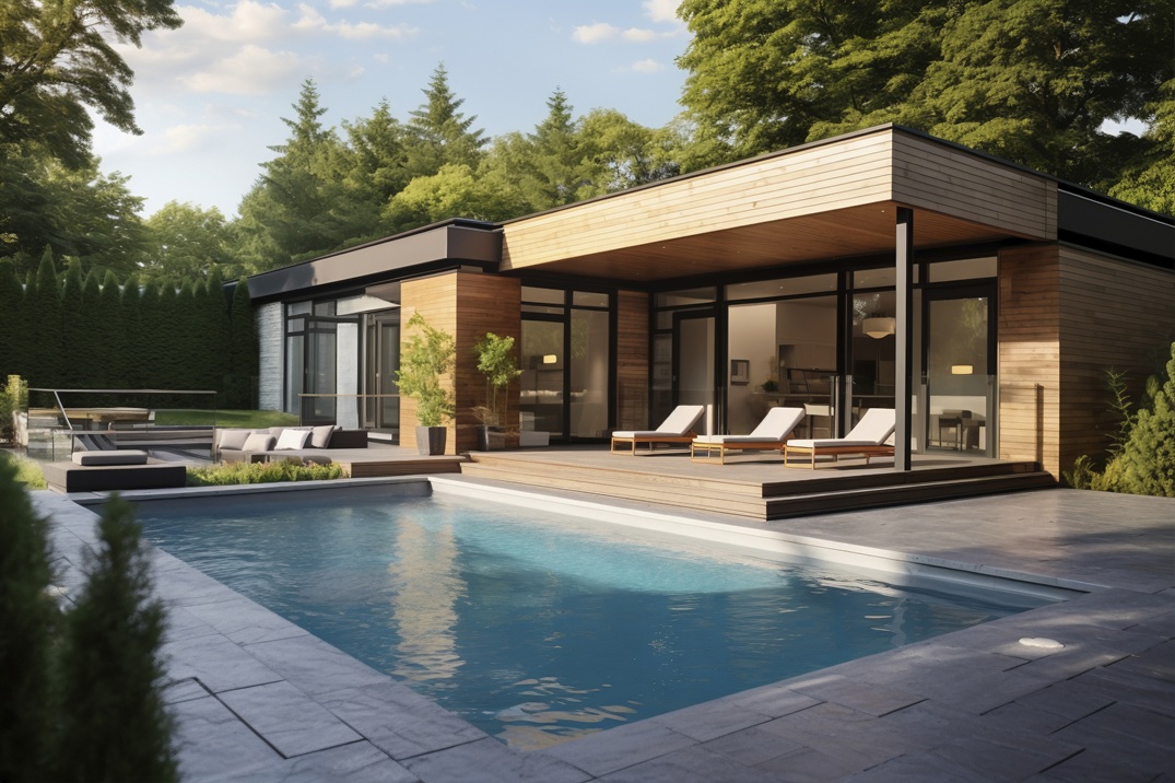 piscina perfecta de una casa que usa productos kipclin