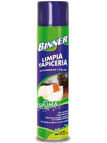 KipClin SAS - Limpia Tapiceria en Espuma Binner Aerosol 600 mL