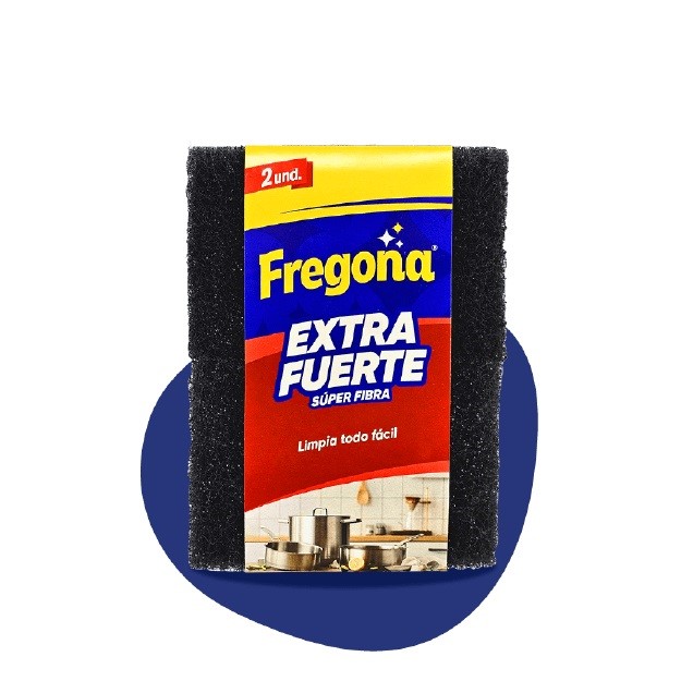 Fibra Abrasiva Extra Fuerte Negra Fregona x2