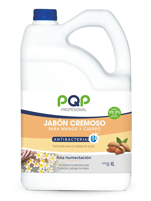 KipClin SAS - Jabón cremoso para manos y cuerpo PQP Profesional 4 L