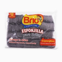 Esponjilla Lana De acero Brio x 12