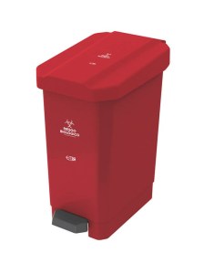 (E) Papelera EstraBins Pedal 10L Roja- Riesgo Biológico