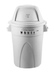 Contenedor Elite 121 L Blanco - Reciclables Aprovechable
