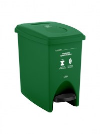 Papelera pedal verde para orgánicos aprovechables 10 L