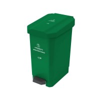 Caneca Papelera Estrabins Pedal Verde-Organico Aprovechable 44 L