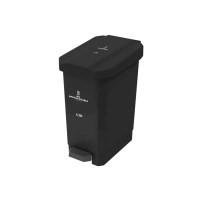 Caneca-Papelera Estrabins Pedal 22L Negro-No Aprovechable