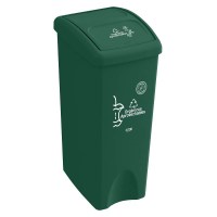 Papelera Vaiven Plana 53L Verde MR-Organico Aprovechable