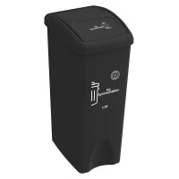 Papelera Vaiven Plana 53L Negro MR-No Aprovechable