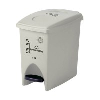 Papelera Pedal 10L Blanco MR-Reciclable Aprovechable