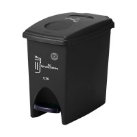 Papelera Pedal 10L Negro MR-No Aprovechable