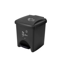 Papelera Pedal 20 L Negra MR Para no Aprovechables