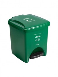 Papelera pedal verde para orgánicos aprovechables 20 L