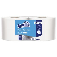 Papel Higiénico Jumbo hoja sencilla blanco x 4 rollos 400 m c/u (71107)