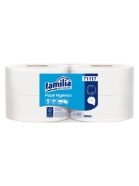 Papel Higiénico Jumbo hoja sencilla blanco x 4 rollos 550 m c/u (71117)