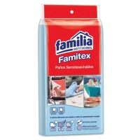 Paños semidesechables Famitex Azul x 10 (74312)