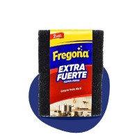 Fibra Abrasiva Extra Fuerte Negra Fregona x2