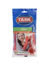 Guante Cocina Task Calibre 18 Rojo ML