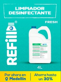Refill Limpiador Desinfectante Fresh 4L