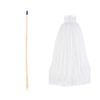 Trapero Microfibra Color Blanco 400 Gr Cabo rosca madera