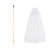 Trapero Microfibra Color Blanco 400 Gr Cabo rosca madera
